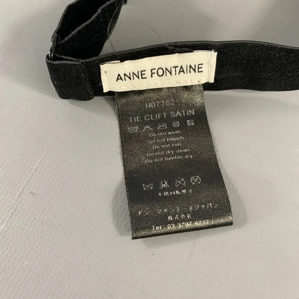 ANNE FONTAINE Black H07762 Silk Satin Bow Tie
